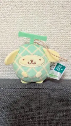 ポムポムプリン フルーツきぐるみマスコット メロン サンリオ ぬいぐるみのサムネイル