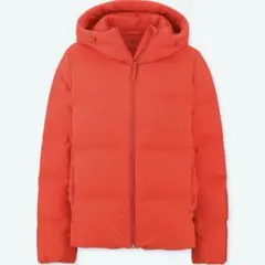 UNIQLO シームレスダウンパーカ オレンジ レッド Sサイズ