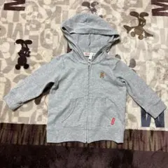 ミキハウス DOUBLE.B パーカー 80cm グレー