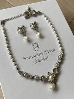 サマンサ　ティアラ　ブライダル　アクセサリー　ネックレス　イヤリング　セット
