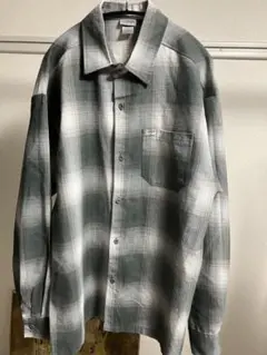 Calitop オンブレチェックシャツ ピューター Lサイズ