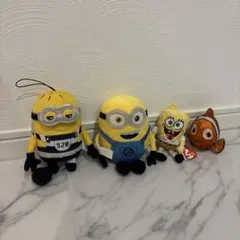 ミニオン・スポンジボブ・ニモ ぬいぐるみ 4体セット