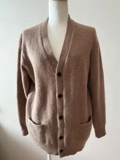 【訳あり】男女兼用　UNIQLO ラムウールカーディガン　ベージュ