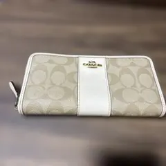 COACH 長財布 ベージュ/ホワイト