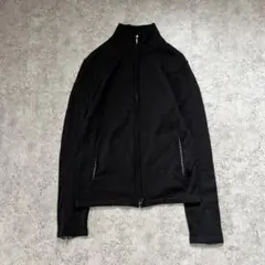 良品【コムサメン】（M）ドライバーズニット カーディガン ダブルジップ ブラックのサムネイル