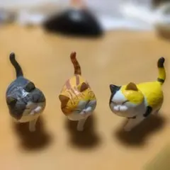猫のミニチュアフィギュア 3体セット