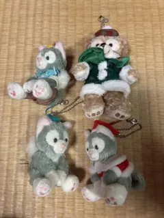 ダッフィー＆フレンズ　ダッフィー　ジェラトーニ　ぬいぐるみストラップ　4個