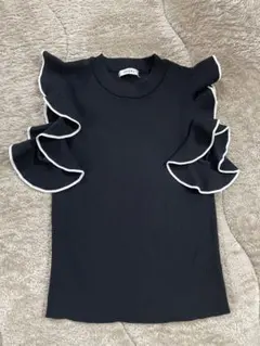 INGNI フリル ノースリーブ ブラック