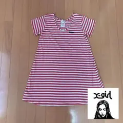 エックスガール レディース M ホワイト レッド Aラインミニワンピース 美品⭐︎