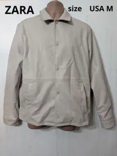 ZARA ザラ　フェイクレザージャケット/ブルゾン　USA：M
