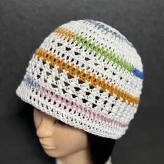 ビーニー♡クロシェクラッシャーハット♡ハンドメイド♡サマーニット帽