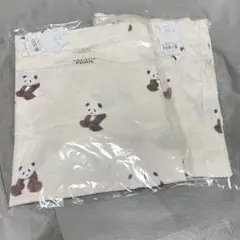 新品　パンダ柄　長袖　長ズボン　ルームウェア　ジェラートピケ　オフホワイト