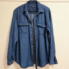 デニムシャツ　ネイビー　LL　メンズ　F.R.E.S.C.O.