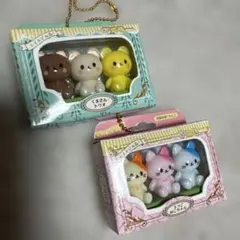 ガチャ・動物♡くまさんトリオ・3つごねこちゃんセット♡