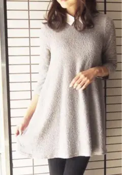 dazzlin Aライン ワンピース グレー