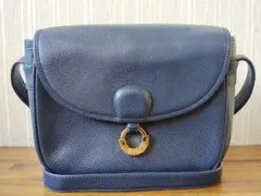 상태좋음 LANCEL ランセル ショルダーバッグ レザー ネイビー