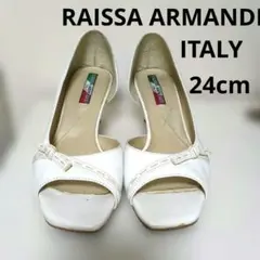 【RAISSA ARMANDI】 ホワイトパンプス イタリア製