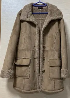 LEMON TREE SPORTS ムートン風コート Lサイズ ベージュブラウン