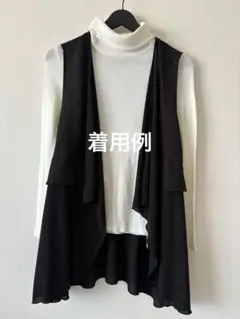 ブラック フロントオープン ベスト