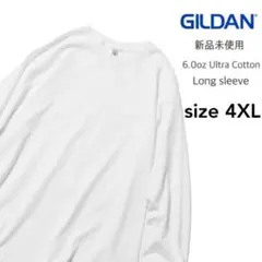 【ギルダン】新品未使用 ウルトラコットン 無地 長袖Tシャツ ホワイト 4XLのサムネイル