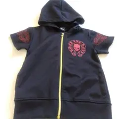 新品　レトロ　y2k　平成　クロム　ROCK 　ドクロ　ブラック　パーカー