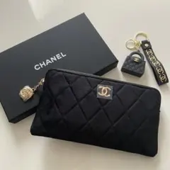 新品未使用 CHANEL ノベルティ ポーチ キルティング バッグ型キーホルダー