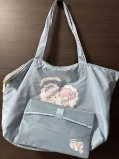 青木美沙子 リトルツインスターズ キキララ ポーチ付エコバッグ キャリーバッグ