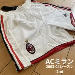 タグ付き希少　AC Milan ハーフパンツ ホワイト/レッド　サイズ6