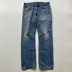USED LEVI'S 501 DAMAGE DENIM