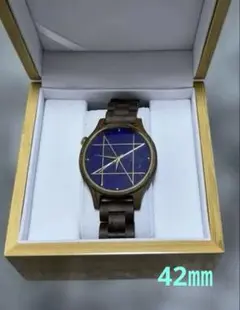 NOZ クオーツモデル ラピスラズリ ウォールナット天然木バンド 42mm