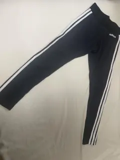 adidas ネイビー サイドストライプ スパッツ 女の子サイズ→ 140
