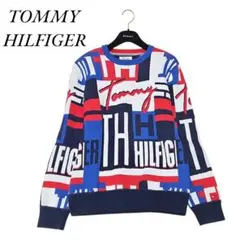 【美品】TOMMY HILFIGER DENIM セーター ニット 総柄 M