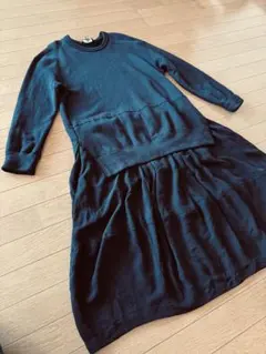 コムデギャルソンブラック黒ロングワンピースXS大きめです送料無料