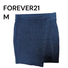 【美品】FOREVER21 デニム風タイトスカート M 　ミニスカート