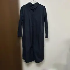 nano universe 黒 シャツワンピース 長袖