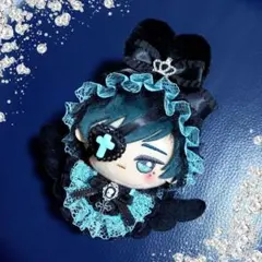 ちびぐるみ用　立ち耳うさぎヘッドドレス　眼帯　おしゃぶり　羽根　ぬい服