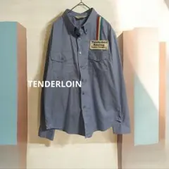 テンダーロイン TENDERLOIN レーシング ワークシャツ S ブルーのサムネイル