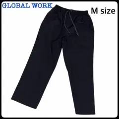 新品✨グローバルワーク らくしてきれい イージーパンツ M 黒 ウエストゴム