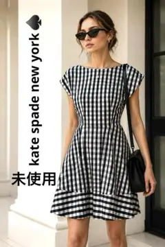 kate spade new york♡ギンガムチェック♡ワンピース♡XSサイズ - メルカリ