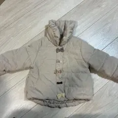 petit mainベージュ中綿コート 90cm フード付き