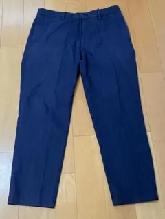 UNIQLO ユニクロ ストライプ スラックス ネイビー M