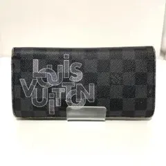 ルイヴィトン ダミエ ポルトフォイユ ブラザ 二つ折り 長財布 中古