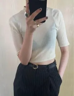 RIM.ARK Cotton tight half sleeve tops