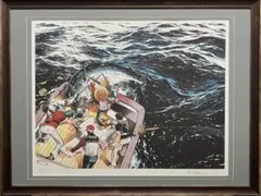 希少！ 矢口高雄 直筆サイン 落款入 「奥の細道」 水墨画 釣りキチ三平