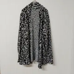 Emily Daniels 【L】オープンフロント カーディガン　レオパード柄