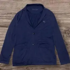 knd9 バーバリー ブラックラベル　 ニットテーラードジャケット　ネイビー2