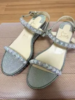 Christian Louboutin ルブタン　シルバーサンダル39