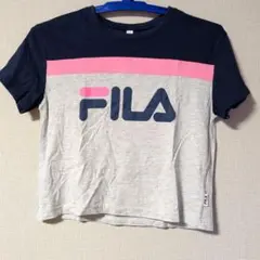 FILA Tシャツ ネイビー×グレー 140