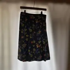 アニエスｂ 花柄 フレアスカート ひざ丈