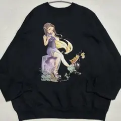 00s Hanes ヘインズ アニメーション イラスト プリント スウェット